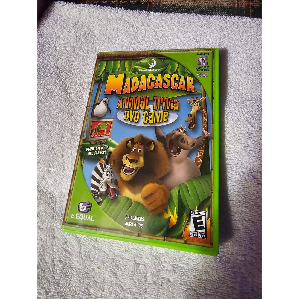 Dreamworks Madagascar Animal Trivia DVD Game Family Fun Ages 6-106
